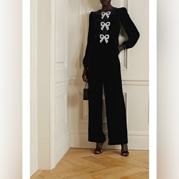 New Saloni Camille Bow Embellished Jumpsuit - Picture 4 of 13